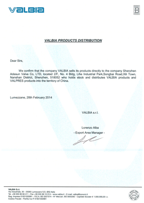 VALBIA Proxy certificate